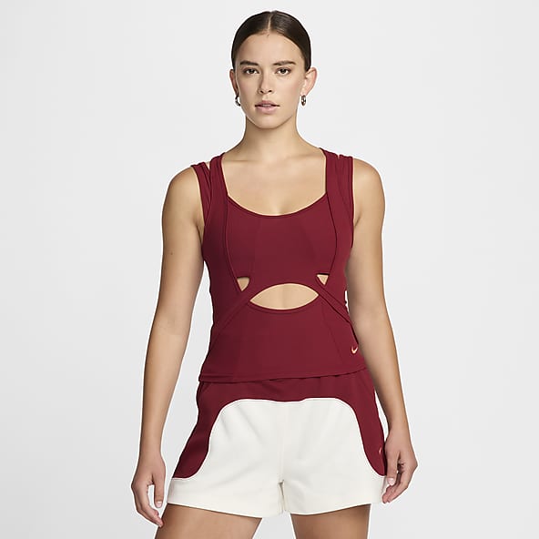 Nike red sleeveless shirt discount